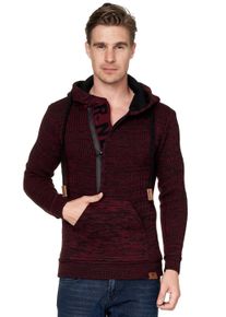Rusty Neal Herren Kapuzensweatshirt, schwarz, casual, Gr. XXXL, mehrfarbig, 70% Polyacryl, 30% Baumwolle, Sweatshirts, mit stylischem Ausschnitt