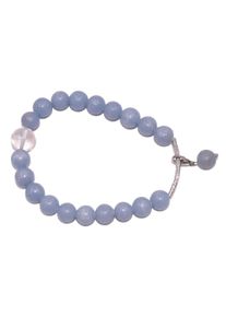 Firetti Damen Charm-Armband "Schmuck Geschenk Silber 925 Armkette Charmarmband Sternzeichen", 20, Waage, Silber 925 (Sterlingsilber)-Silikon, blau,