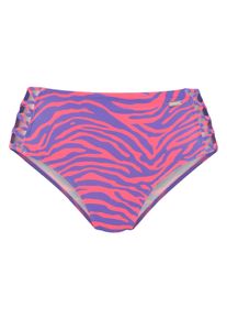 Venice Beach Damen Highwaist-Bikini-Hose "Fjella", bunt, Gr. 38, Animalprint, Microfaser, Polyamid, Badehosen, mit gekreuzten Bändern