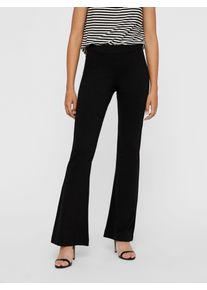 Véro Moda VERO MODA Damen Bootcuthose "VMKAMMA", schwarz, feminin, Gr. XS, unifarben, Milano Rib, Obermaterial: 65% Viskose, 30% Nylon, 5% Elasthan, Hosen