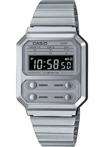 CASIO VINTAGE Damen Chronograph, silber, Armbanduhren, Quarzuhr, Armbanduhr, Damen, Herren, digital, retro, Stoppfunktion