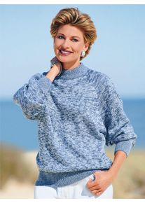 Classic Basics Damen Strickpullover "Pullover", blau, Gr. 38, meliert, 100% Polyacryl, Pullover