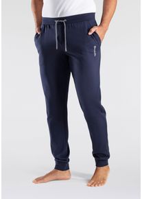 Herren Sweathose, BENCH. LOUNGEWEAR, Gr. 44, blau, Sweatware, Obermaterial: 60% Baumwolle, 40% Polyester, unifarben, Basic, Hosen, Jogginghose mit