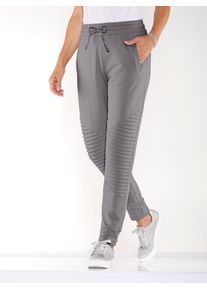 Classic Basics Damen Schlupfhose, grau, Gr. 22, unifarben, 100% Baumwolle, Hosen