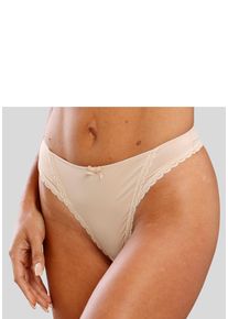 s.Oliver Damen String "Camille", Gr. 32, braun, Microtouch, Obermaterial: 85% Polyamid, 15% Elasthan, Unterhosen, mit feiner Spitzenborte