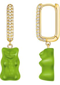 Thomas Sabo Damen Single-Creole "Thomas Sabo x HARIBO Schmuck: Große Einzel-Creole mit Goldbär", Silber 925 (Sterlingsilber), bunt, Silber 925