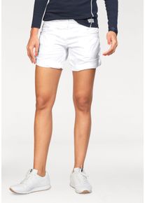 Kangaroos Damen Bermudas, weiß, casual, Gr. 40, unifarben, Web, Obermaterial: 100% Baumwolle, Hosen, krempelbar