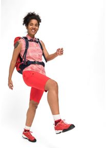 Maier Sports Damen Funktionsbluse "Paloma", rot, Gr. 44, 85% Polyester, 15% Viscose, Blusen, Karierte, ärmellose Bluse für Wandern, Reisen und
