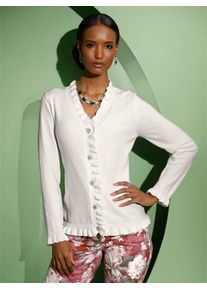 CRÉATION L CREATION L Damen Strickjacke, beige, Gr. 36, unifarben, 50% Polyamid, 25% Modal, 25% Viskose, Strickjacken