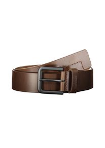 Lerros Damen Ledergürtel "Lerros Ledergürtel MATTHEW mit schwarzer Schließe", braun, Gr. 85, Leder, Gürtel