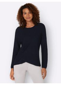 Inspirationen Damen Strickpullover "Pullover", blau, Gr. 46, unifarben, 100% Polyacryl, Pullover