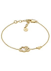 Emporio Armani Damen Armband "LOGO, WOLKE, EGS3061710", Metall, gelb, Metall, Armbänder, mit Zirkonia (synth.) - mit Perlmutt