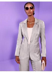 CRÉATION L CREATION L Damen Jackenblazer "Blazer", grau, Gr. 36, 100% Polyester, Blazer