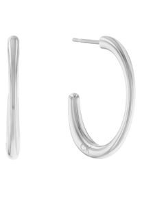 Calvin Klein Damen Paar Creolen "Schmuck Edelstahl Ohrschmuck Damenohrringe SCULPTURAL", Edelstahl, silber, Edelstahl, Ohrringe
