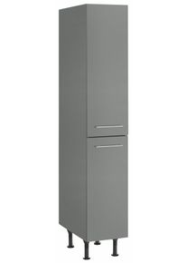Apothekerschrank Optifit, B:30cm H:176,6cm T:58,4cm, grau, Küche, Schränke, "Bern", 30 cm breit, 176 cm hoch, höhenverstellbare Stellfüße,