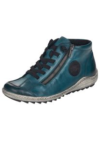 Remonte Damen Sneaker, Gr. 39, blau, Leder, sportlich, Schuhe, mit Außenreißverschluss