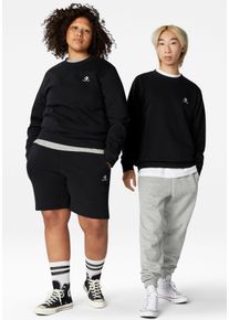 Converse Herren Sweatshirt "GO-TO EMBROIDERED STAR CHEVRON BRUSHED BACK FLEECE CREW SWEATSHIRT", schwarz, sportlich, Gr. XXS, angeraute Sweatware,
