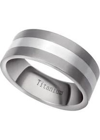 Partnerring Firetti "Schmuck Geschenk "LIEBE" Titan" Fingerringe Gr. 19, ohne Zirkonia, Titan-Silber 925 (Sterlingsilber), 7,5mm, silberfarben (titanfarben, silberfarben) mit oder ohne Zirkonia (synth.)