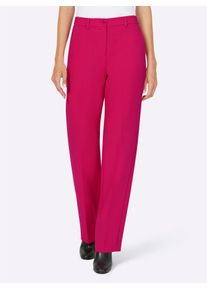 Heine Damen Marlene-Hose, pink, Gr. 40, unifarben, 76% Polyester, 18% Viskose, 6% Elasthan, Hosen