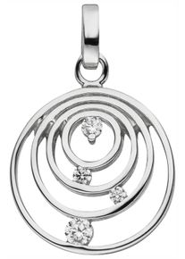 Jobo Damen Ketten-Anhänger "Anhänger mit 4 Zirkonia", Silber 925 (Sterlingsilber), silber, Silber 925 (Sterlingsilber), Schmuckanhänger, 925 Silber