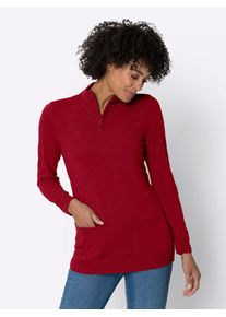 Classic Basics Damen Stehkragenpullover "Pullover", rot, Gr. 50, unifarben, 100% Polyacryl, Pullover