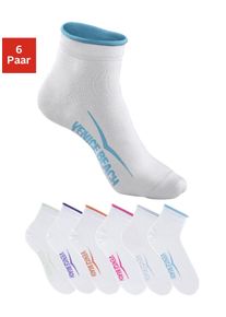 Venice Beach Damen Kurzsocken, Gr. 35, weiß, Polyamid, Baumwolle, Elasthan, unifarben, Socken, mit druckfreiem Bündchen