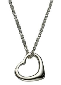 Firetti Damen Kette mit Anhänger "Schmuck Geschenk Silber 925 Halsschmuck Halskette Ankerkette Herz", Silber 925 (Sterlingsilber), L: 40,5cm, silber,