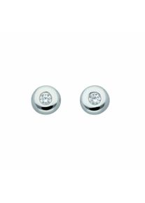 Adelia´s ADELIA ́S Damen Paar Ohrhänger "1 Paar 925 Silber Ohrringe / Ohrstecker mit Zirkonia Ø 4,4 mm", Damen, Silber 925 (Sterlingsilber), silber, Silber 925