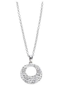 Lady Damen Kette mit Anhänger, 1,5, Silber 925 (Sterlingsilber)-Glas, L: 1,5cm, silber, Silber 925 (Sterlingsilber), Glas, Halsketten