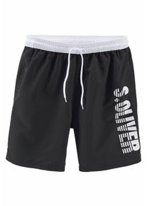 s.Oliver Herren Badeshorts, schwarz, Gr. M, Microfaser, Polyester, Badehosen