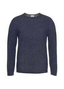 Rundhalspullover OLYMP "OLYMP Strick Casual" Gr. M, blau (marine) Herren Pullover Crew Neck