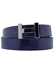AnnaMatoni Damen Koppelgürtel, blau, modisch,elegant,feminin,klassisch, Gr. 105, unifarben, Leder, Gürtel, Mit schlichter glänzender Gürtelschnalle
