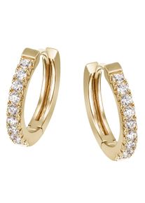 Firetti Damen Paar Creolen "Schmuck Geschenk Silber 925 Ohrschmuck glitzernd", Silber 925 (Sterlingsilber), gold, Silber 925 (Sterlingsilber),