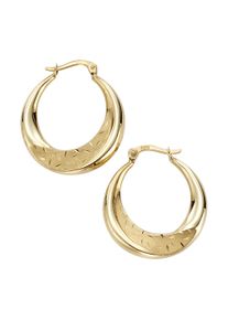 Diamonds by Ellen K. Damen Paar Creolen "Gold 333 glanz matt", ONE-SIZE, Gold, gelb, FASCINATION BY ELLEN K., Gold, Ohrringe
