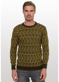 Rusty Neal Herren Strickpullover, grün, casual, Gr. L, mehrfarbig, 70% Polyacryl, 30% Baumwolle, Pullover, in tollem Design