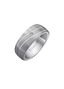 Firetti Partnerring "Schmuck Geschenk "LIEBE" Titan", 17,mit Zirkonia, Titan-Silber 925 (Sterlingsilber), 8mm, silber, Titan, Silber 925
