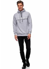 Rusty Neal Herren Kapuzensweatshirt "Hoodie", grau, casual, Gr. S, meliert, 70% Baumwolle, 30% Polyester, Sweatshirts, mit frontalem Marken-Schriftzug