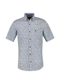 Lerros Herren Kurzarmhemd "Lerros Halbarmhemd mit AOP", weiß, Gr. 4XL, 97% Baumwolle; 3% Elasthan, Hemden