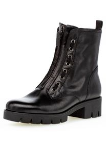 Gabor Damen Stiefelette, Gr. 44, schwarz, Kalbsleder, klassisch, Schuhe, mit modischen Durchzügen