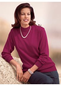CLASSIC Damen Stehkragenpullover "Pullover", rot, Gr. 38, unifarben, 70% Polyacryl, 30% Schurwolle, Pullover