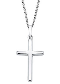 Amor Damen Kette mit Anhänger "Kreuz, 9070435", Silber 925 (Sterlingsilber), L: 45cm, silber, Silber 925 (Sterlingsilber), Halsketten, Made in Germany
