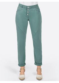 Inspirationen Damen Bequeme Jeans, grün, Gr. 38, unifarben, 96% Baumwolle, 4% Elasthan, Jeans