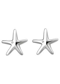 Jobo Damen Paar Ohrstecker "Seestern", Silber 925 (Sterlingsilber), silber, Silber 925 (Sterlingsilber), Ohrringe, 925 Silber mit 2 Zirkonia