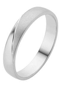 Firetti Trauring "Schmuck Geschenk Gold 375 Hochzeit Ehering Trauring "LIEBE"", 20, ohne Brillant, Weißgold 375, 4mm, weiß, Weißgold 375,