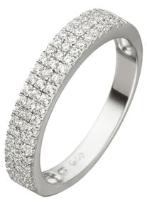 Jobo Damen Silberring, 60, Silber 925 (Sterlingsilber), silber, Silber 925 (Sterlingsilber), Fingerringe, 925 Silber mit 69 Zirkonia