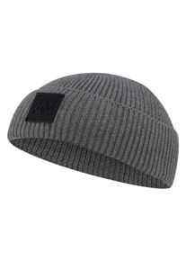 Bruno Banani Damen Strickmütze, grau, casual, Obermaterial: 85% Baumwolle, 15% Wolle, Mützen