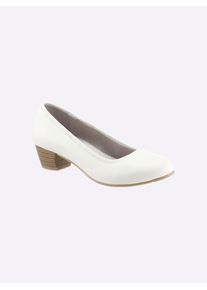 Jana Damen Pumps, Gr. 39, weiß, Lederimitat, feminin, Schuhe