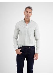 Lerros Herren Langarmhemd "Lerros Poplinhemd mit Minimal-Alloverprint", weiß, Gr. M, 97% Baumwolle, 3% Elasthan, Hemden