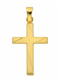 Adelia´s ADELIA ́S Damen Ketten-Anhänger "333 Gold Kreuz Anhänger", Damen, Gelbgold 333, gold, Gelbgold 333, Schmuckanhänger, Goldschmuck für Damen & Herren