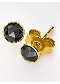 Lady Damen Paar Ohrstecker, schwarzer Diamant ct, Diamanten, silber, Diamanten, Ohrringe